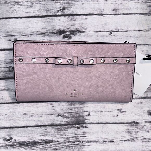Kate Spade New York Laurel Way Jeweled Stacy wallet - Picture 1 of 12